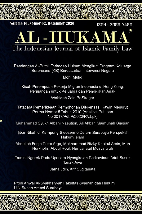 Al-Hukama' - The Indonesian Journal of Islamic Family Law